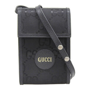 Gucci Beige the Grid Shoulder Clutch GG Leather Black
